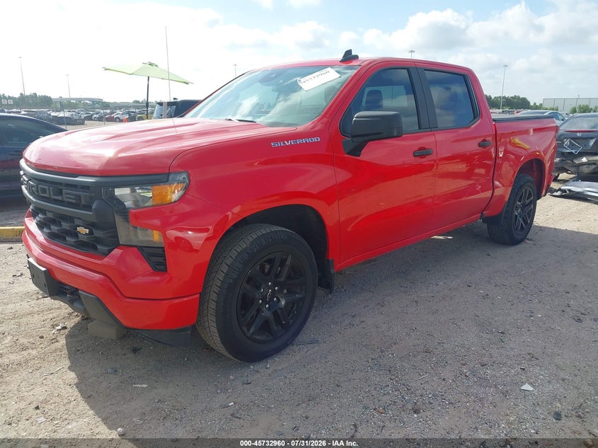 Vin: 3gcpabek9pg132570, lot: 46231659, chevrolet silverado 1500 2wd  short bed custom 20232