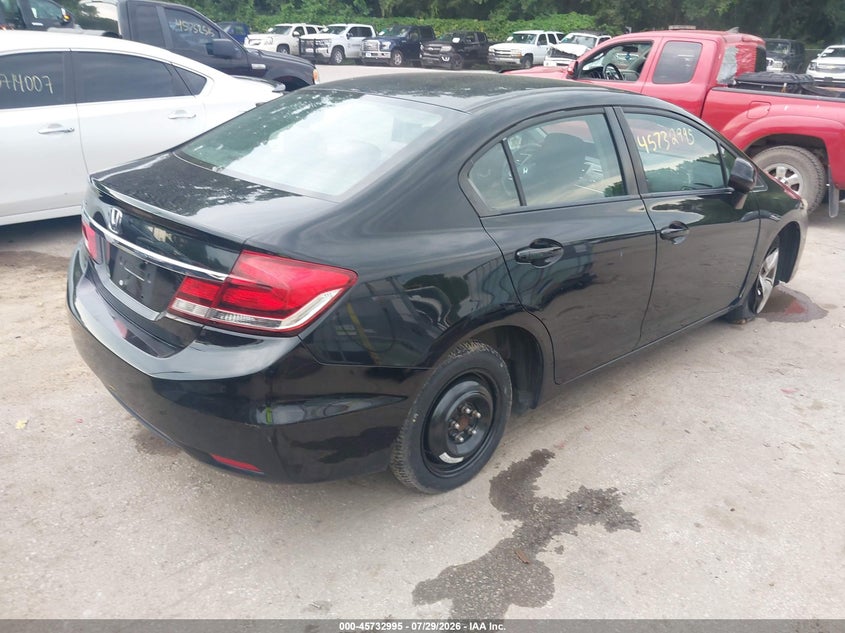 Vin: 2hgfb2f57dh572480, lot: 46231694, honda civic lx 20134