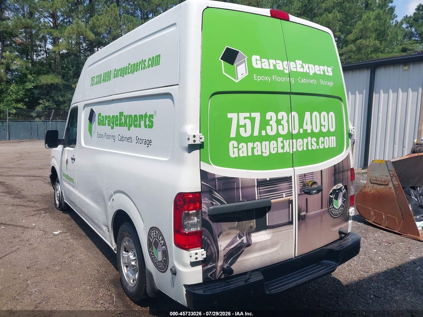 Vin: 1n6bf0lyxln805601, lot: 46231725, nissan nv cargo nv2500 hd sv high roof v6 20203