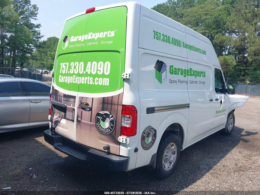 Vin: 1n6bf0lyxln805601, lot: 46231725, nissan nv cargo nv2500 hd sv high roof v6 20204