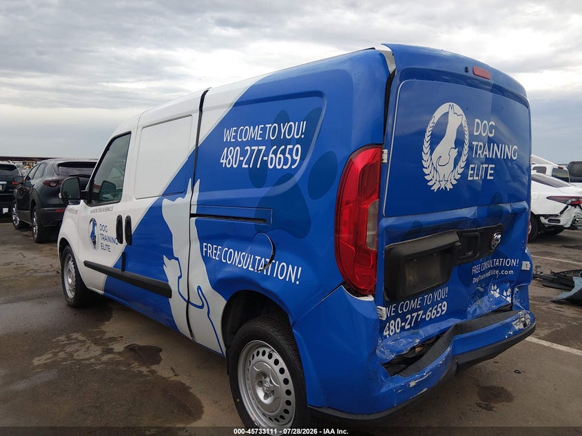 Vin: zfbhrfab2n6y36203, lot: 46231810, ram promaster city cargo van 20223