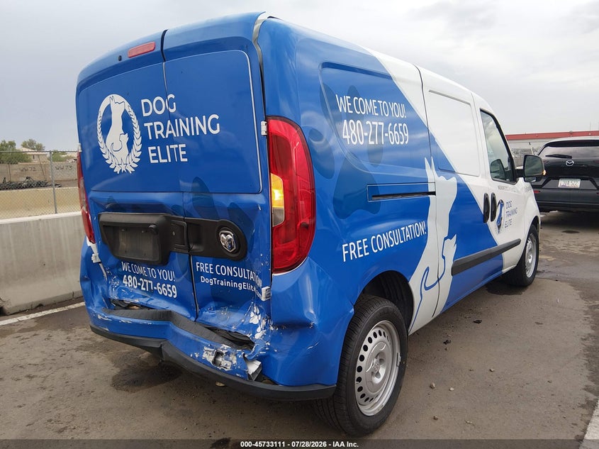 Vin: zfbhrfab2n6y36203, lot: 46231810, ram promaster city cargo van 20224
