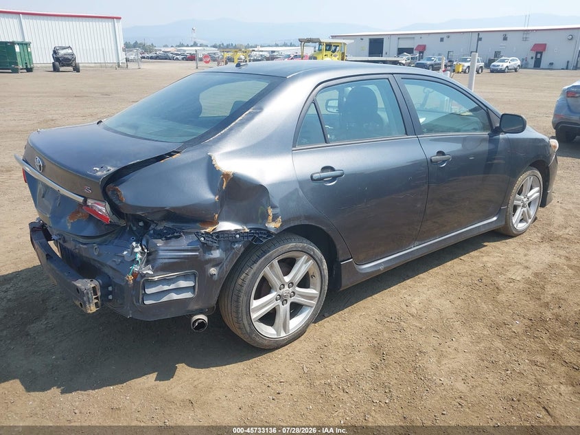 Vin: 2t1bu4ee8dc086744, lot: 46231835, toyota corolla s 20134