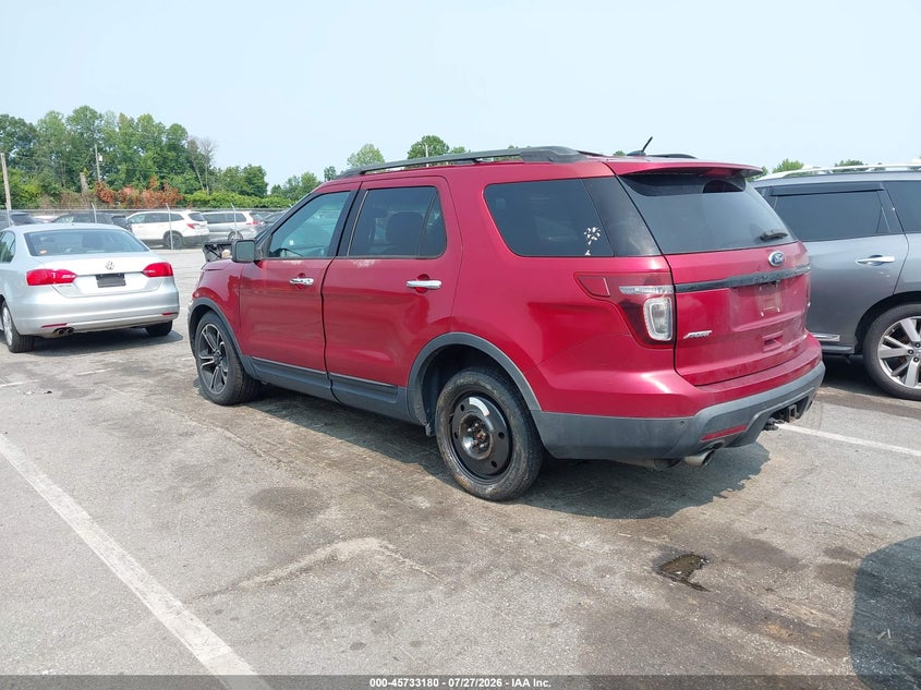 Vin: 1fm5k8gt3dgc03939, lot: 46231879, ford explorer sport 20133
