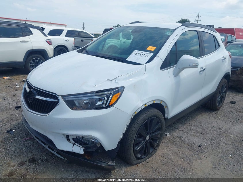 Vin: kl4cjfsb9hb166913, lot: 46231940, buick encore preferred ii 20172