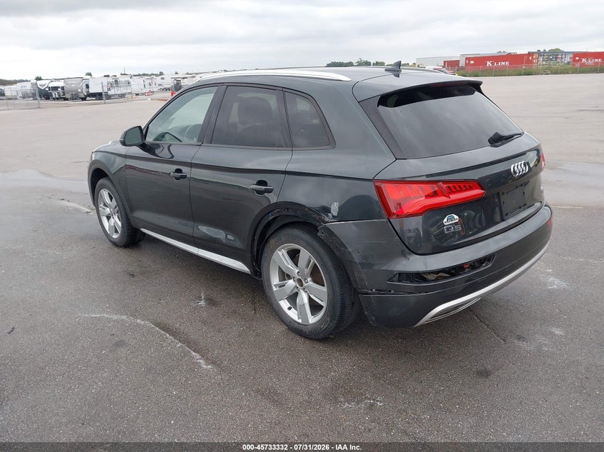 Vin: wa1anafy7j2077568, lot: 46232031, audi q5 2.0t premium/2.0t tech premium 20183