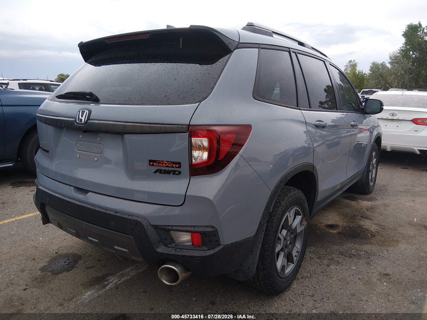 Vin: 5fnyf8h6xpb035455, lot: 46232115, honda passport awd trailsport 20234