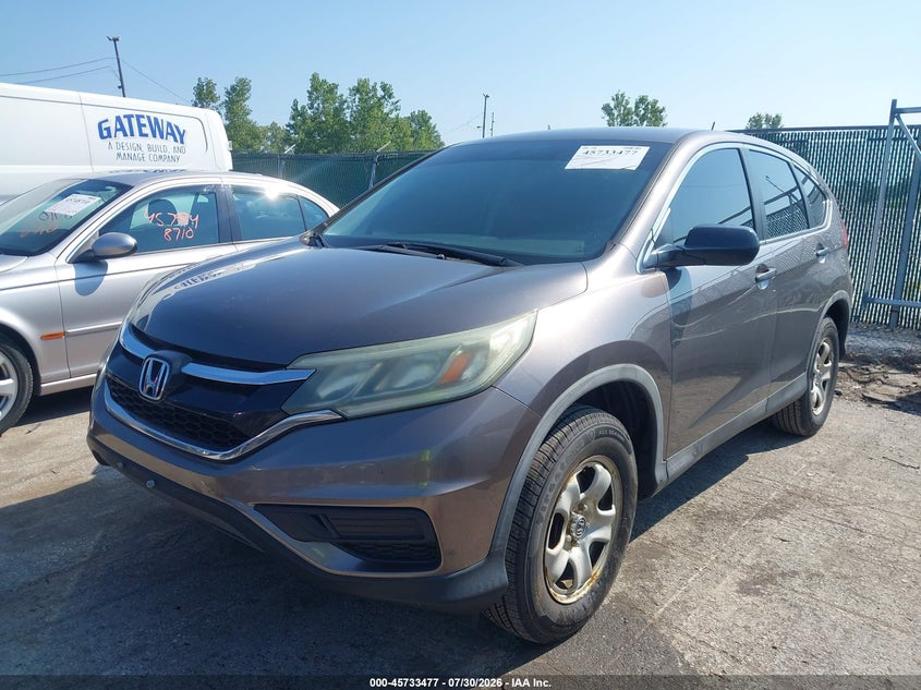Vin: 3czrm3h30fg707612, lot: 46232176, honda cr-v lx 20152