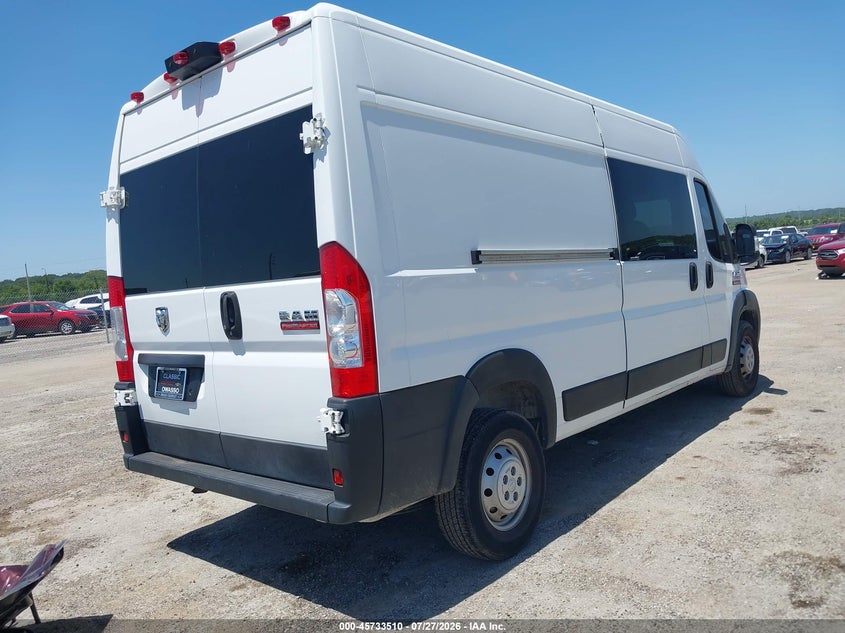 Vin: 3c6ervdg2me505347, lot: 46232209, ram promaster 2500 high roof 159 wb 20214