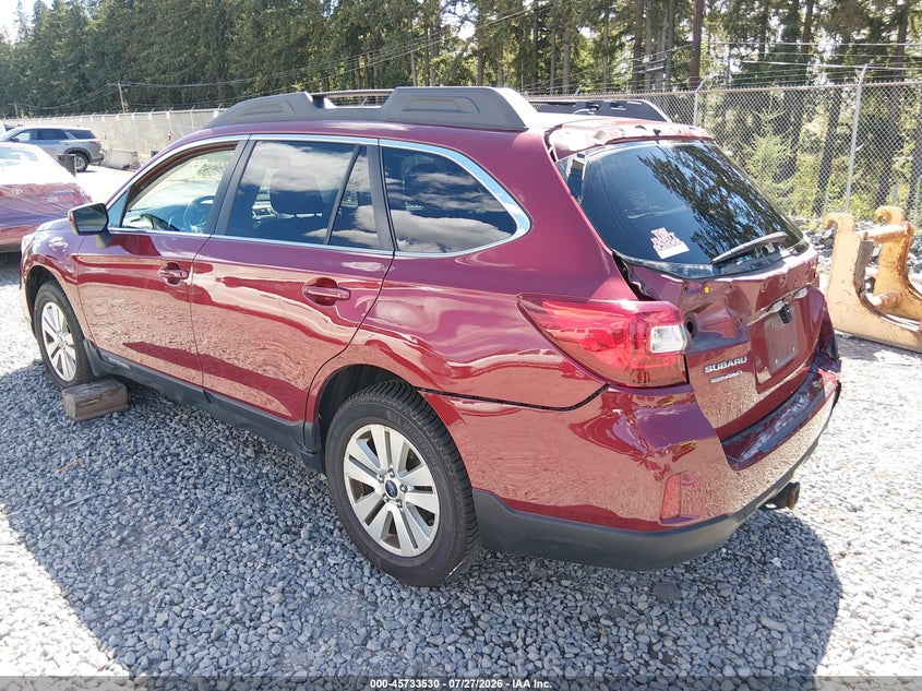 Vin: 4s4bsacc8f3320295, lot: 46232229, subaru outback 2.5i premium 20153