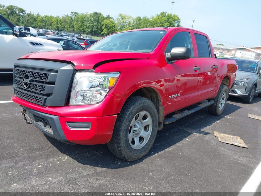 Vin: 1n6aa1ec1mn505206, lot: 46232277, nissan titan s 4x4 20212