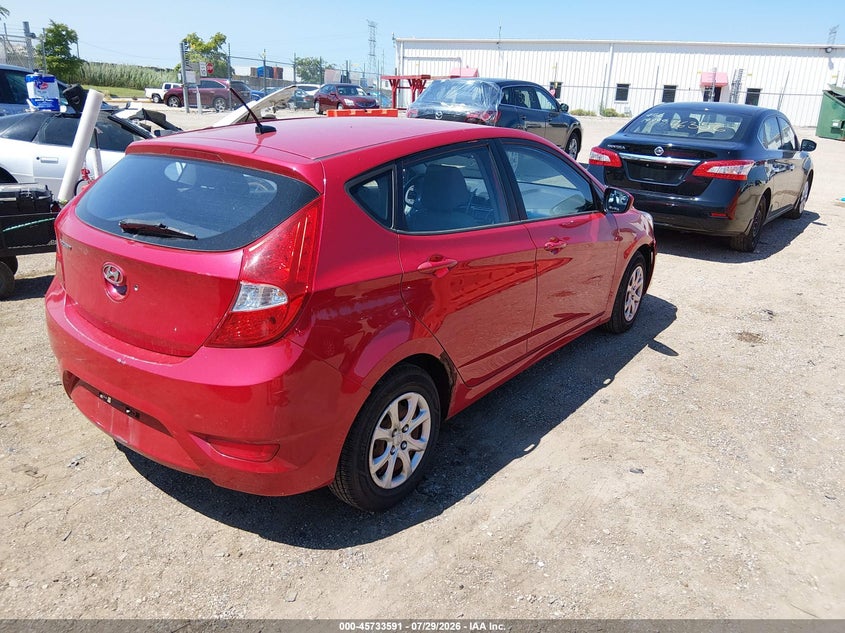 Vin: kmhct5ae0du119950, lot: 46232290, hyundai accent gs 20134