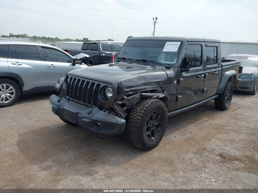 Vin: 1c6hjtag5ml549315, lot: 46232292, jeep gladiator sport s 4x4 20212