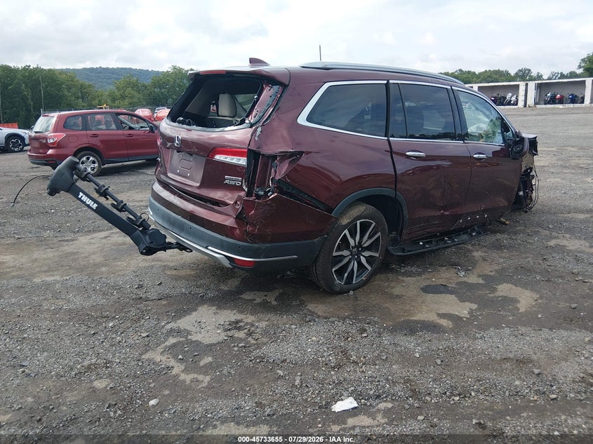 Vin: 5fnyf6h93nb000171, lot: 46232354, honda pilot awd touring 8 passenger 20224