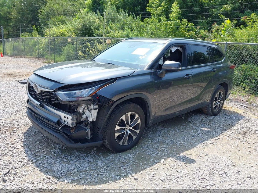 Vin: 5tdgzrahxls006936, lot: 46232362, toyota highlander xle 20202