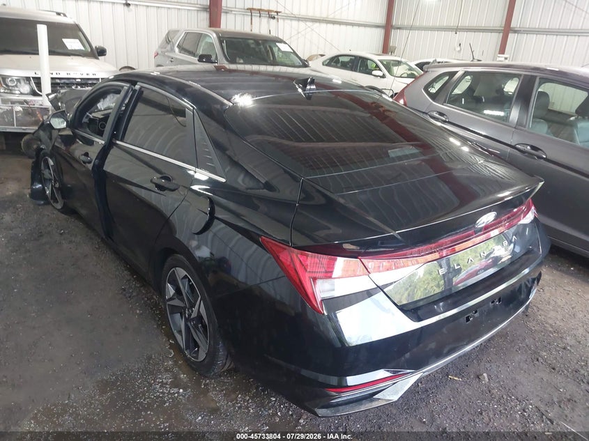 Vin: kmhln4ag8mu139093, lot: 46232503, hyundai elantra sel 20213