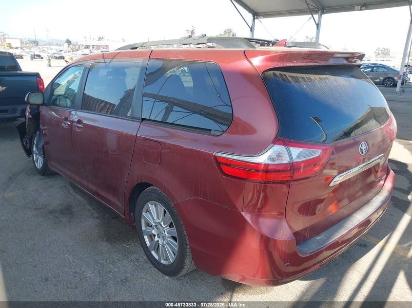 Vin: 5tdyz3dc4hs810836, lot: 46232532, toyota sienna limited premium 7 passenger 20173