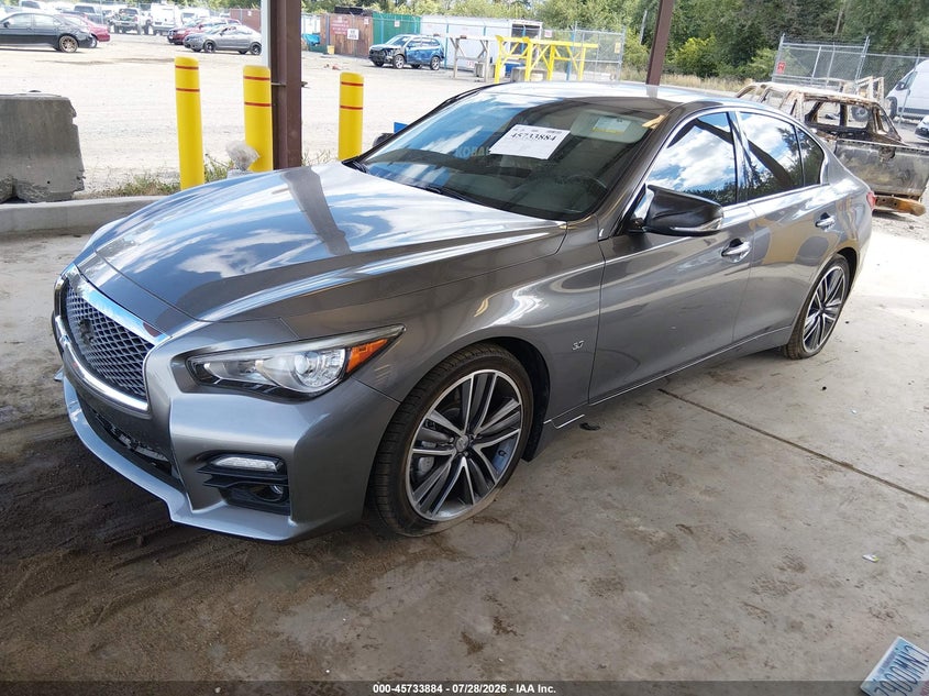 2014 Infiniti Q50, Удар спереду, IAAI, VIN JN1BV7AP6EM676860 — фото 2