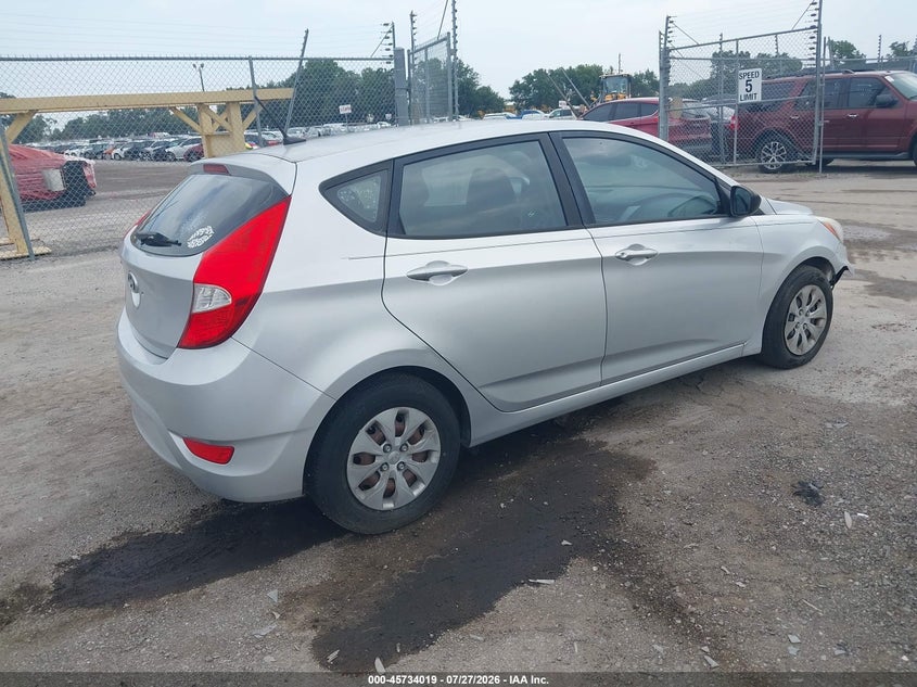 Vin: kmhct5ae0fu230517, lot: 46232718, hyundai accent gs 20154