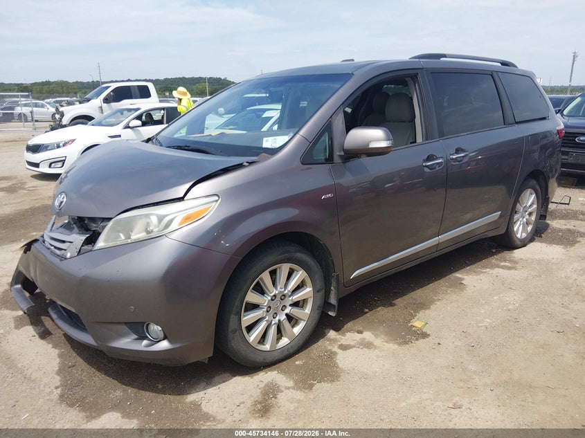 Vin: 5tddz3dc1hs151130, lot: 46232844, toyota sienna limited 7 passenger 20172