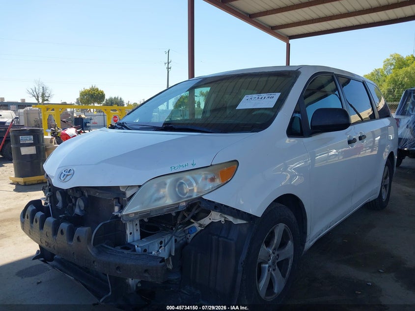 Vin: 5tdzk3dc1ds298973, lot: 46232849, toyota sienna l v6 7 passenger 20132