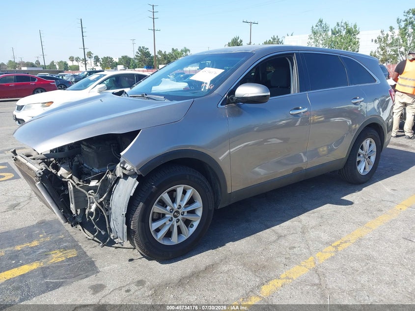 Vin: 5xypg4a53kg487767, lot: 46232875, kia sorento 3.3l lx 20192