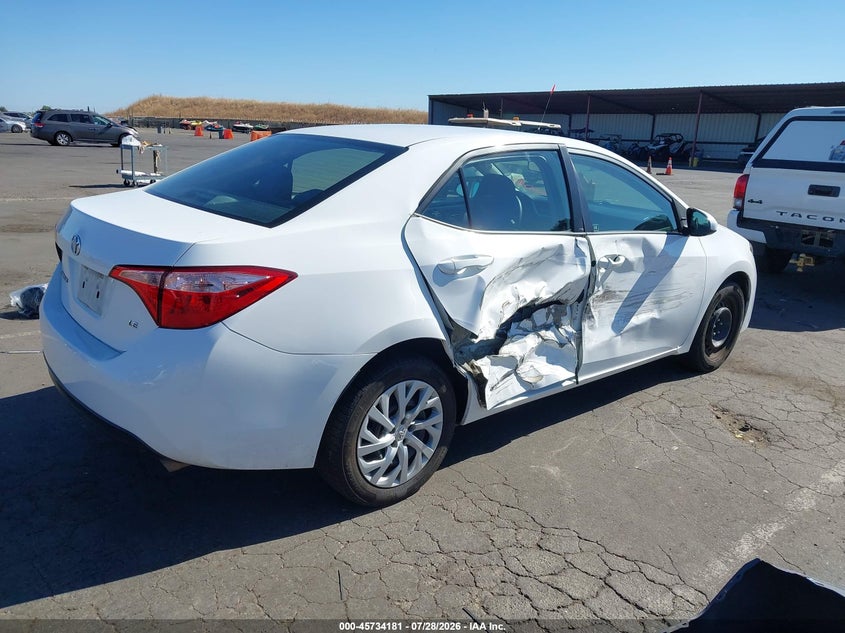 Vin: 5yfburhe8jp783335, lot: 46232880, toyota corolla le 20184