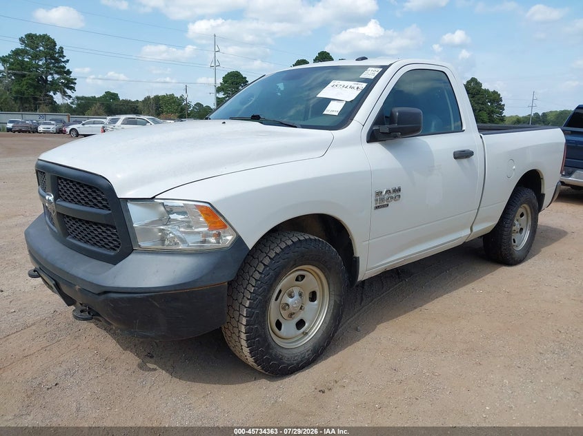 Vin: 3c6jr7ag4kg527267, lot: 46233062, ram 1500 classic tradesman  4x4 6'4 box 20192