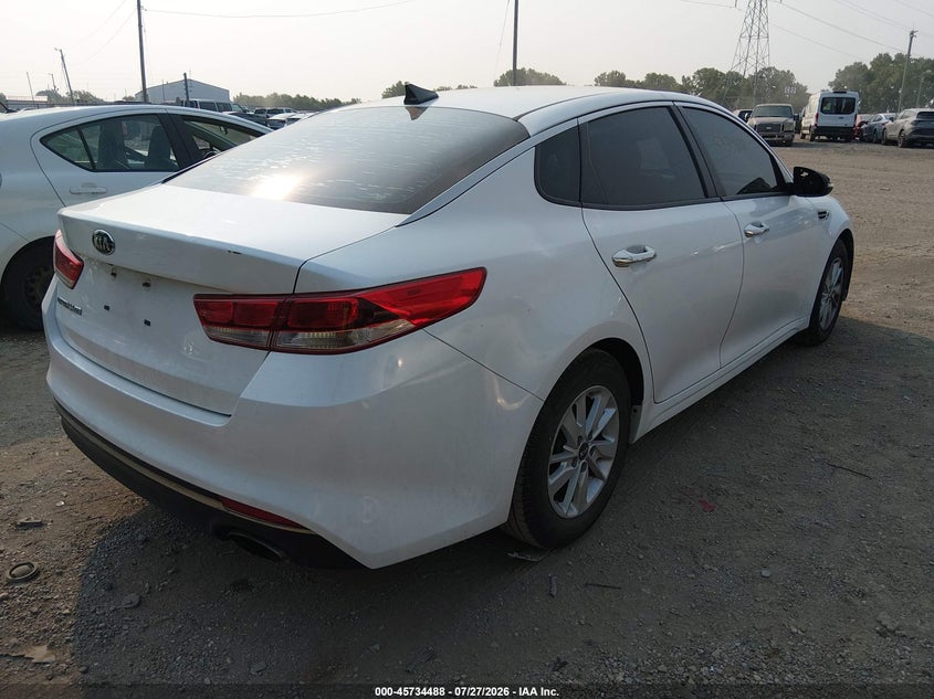 Vin: knagt4l30g5095446, lot: 46233192, kia optima lx 20164