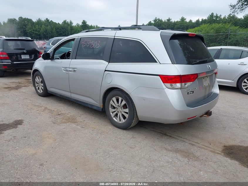 Vin: 5fnrl5h61eb054968, lot: 46233207, honda odyssey ex-l 20143