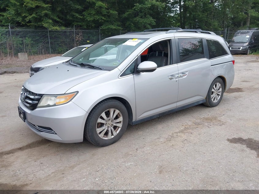 Vin: 5fnrl5h61eb054968, lot: 46233207, honda odyssey ex-l 20142