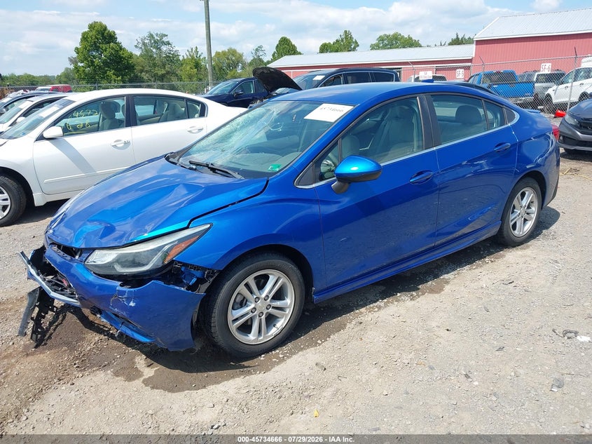 2017 Chevrolet Cruze Lt Auto, Удар спереди, IAAI, VIN 1G1BE5SMXH7191655 — фото 2