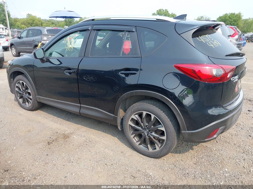 Vin: jm3ke4dy9g0692746, lot: 46233413, mazda cx-5 grand touring 20163
