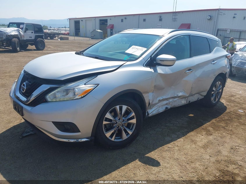 Vin: 5n1az2mh5hn105956, lot: 46233477, nissan murano platinum/s/sl/sv 20172