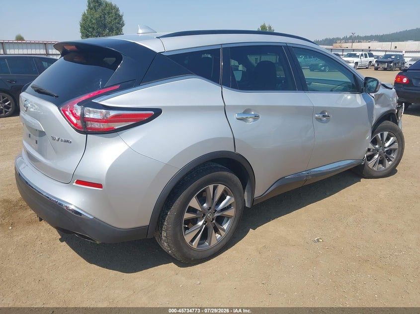Vin: 5n1az2mh5hn105956, lot: 46233477, nissan murano platinum/s/sl/sv 20174
