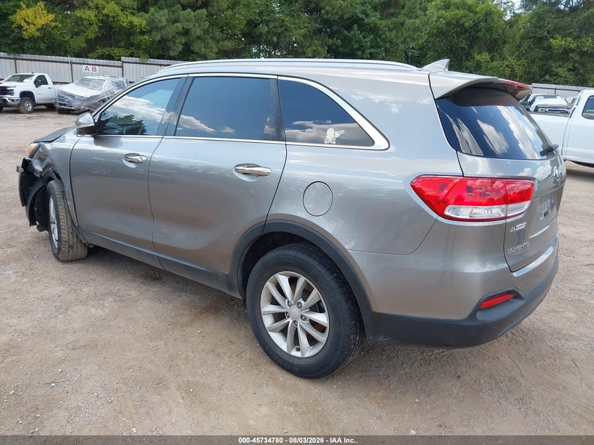 Vin: 5xypg4a37jg375860, lot: 46233484, kia sorento 2.4l lx 20183