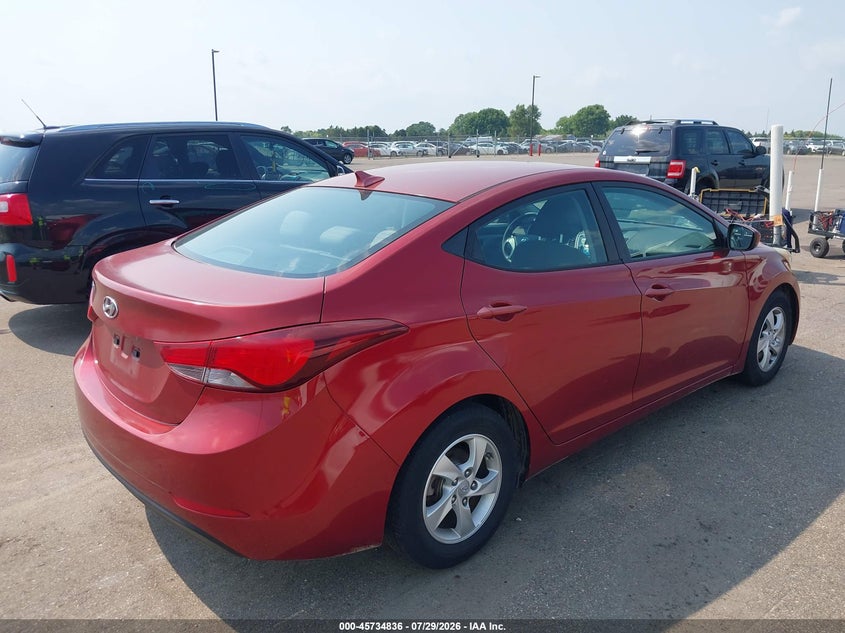 Vin: 5npdh4ae9fh621650, lot: 46233540, hyundai elantra se 20154