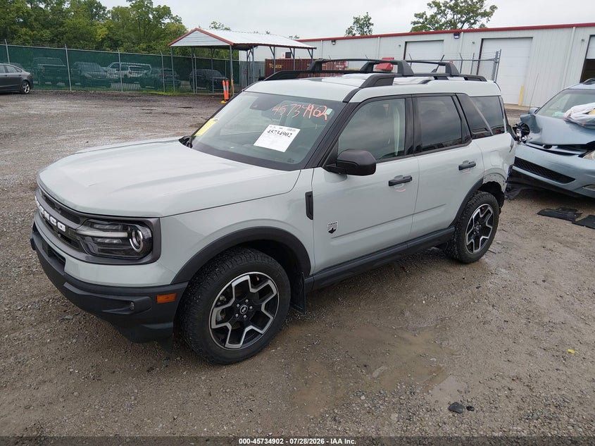 Vin: 3fmcr9b67mra11894, lot: 46233606, ford bronco sport big bend 20212