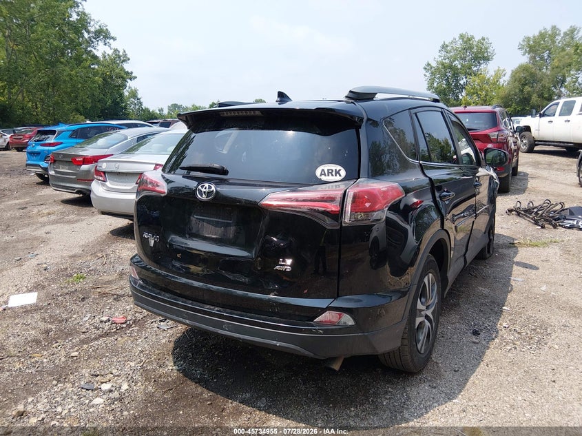 Vin: 2t3bfrev8hw643560, lot: 46233659, toyota rav4 le 20174