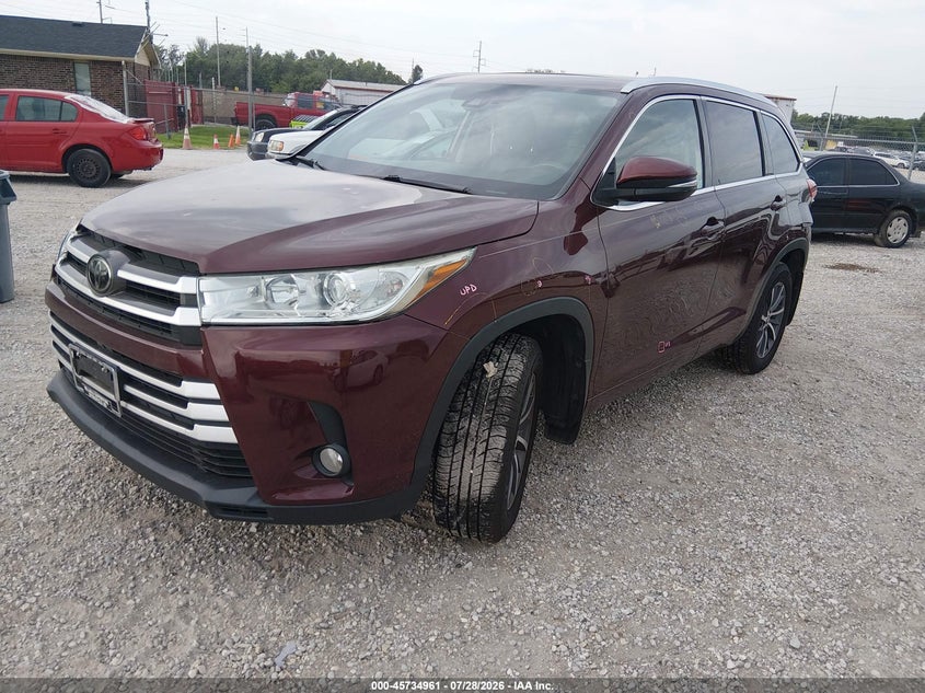 Vin: 5tdjzrfh3js489648, lot: 46233665, toyota highlander xle 20182