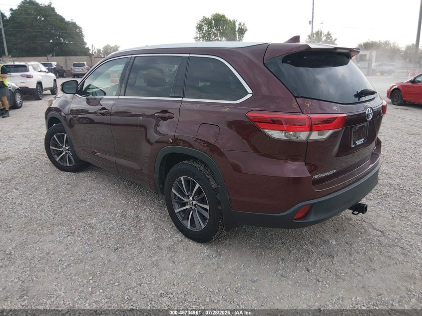 Vin: 5tdjzrfh3js489648, lot: 46233665, toyota highlander xle 20183