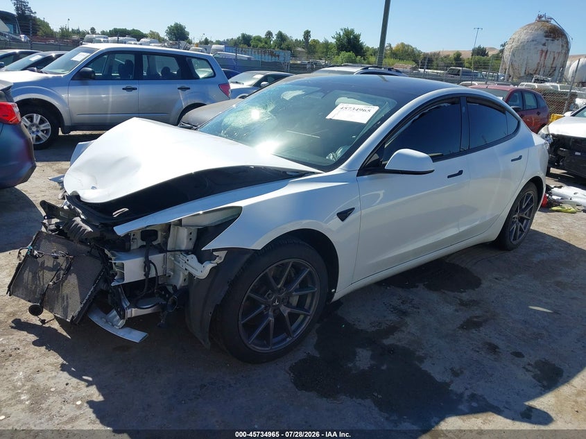 Vin: 5yj3e1ea6nf337190, lot: 46233669, tesla model 3 rear-wheel drive 20222