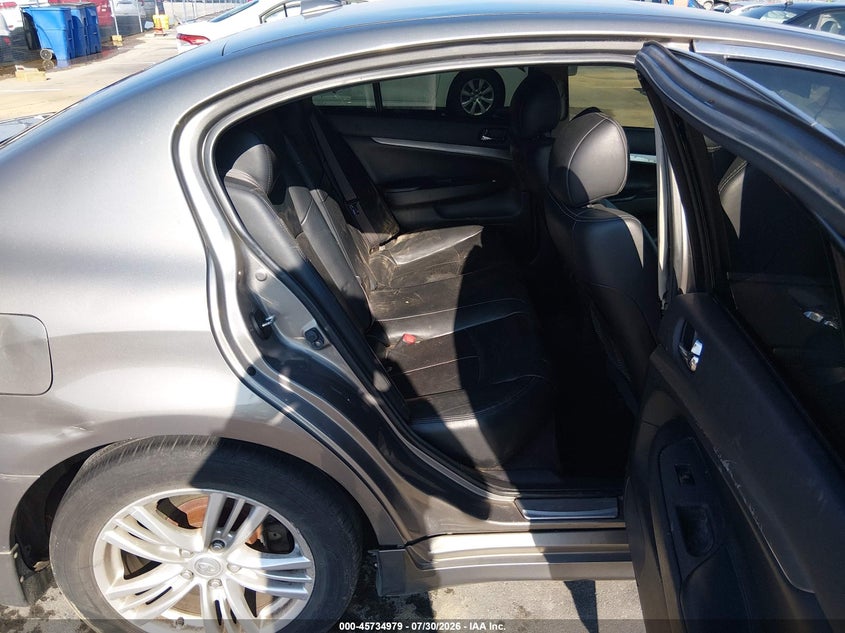 2012 INFINITI G SEDAN 3.7L V-6 DOHC, VVT, 328HP