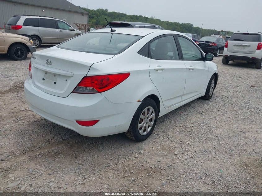 Vin: kmhct4ae7du381071, lot: 46233707, hyundai accent gls 20134
