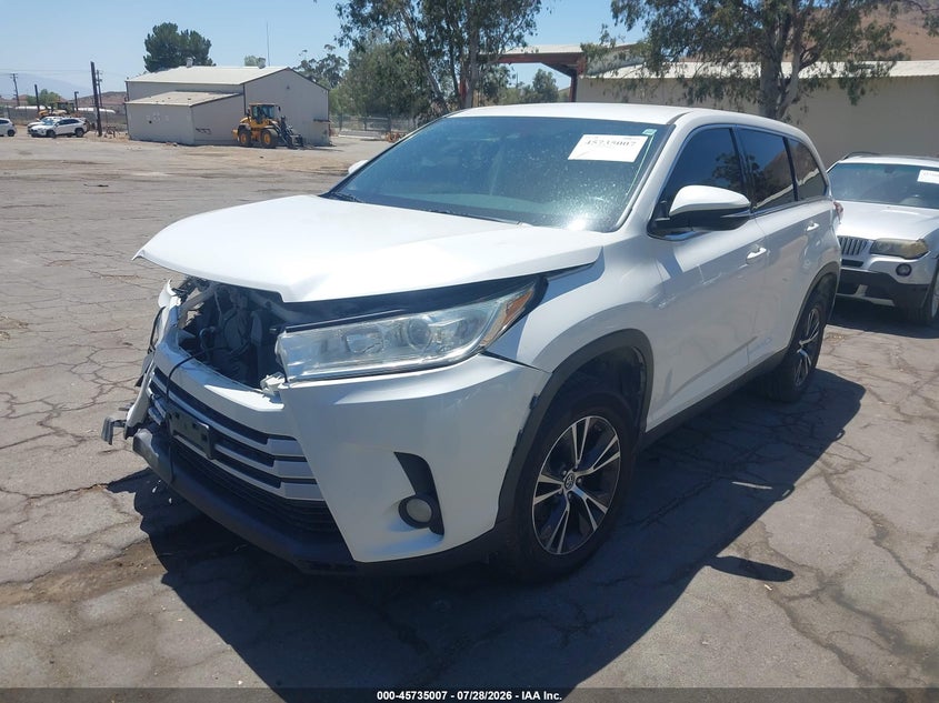 Vin: 5tdzzrfh0ks322037, lot: 46233711, toyota highlander le plus 20192