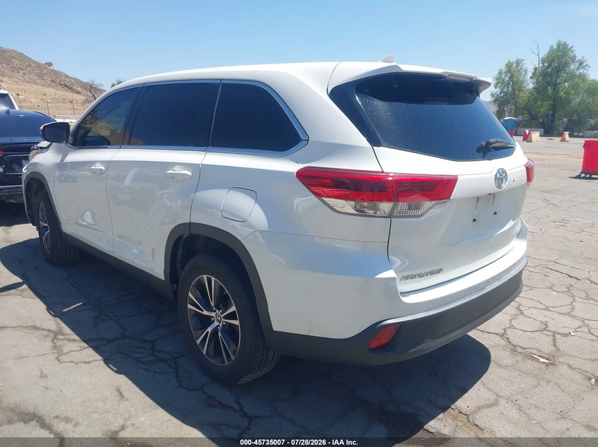 Vin: 5tdzzrfh0ks322037, lot: 46233711, toyota highlander le plus 20193