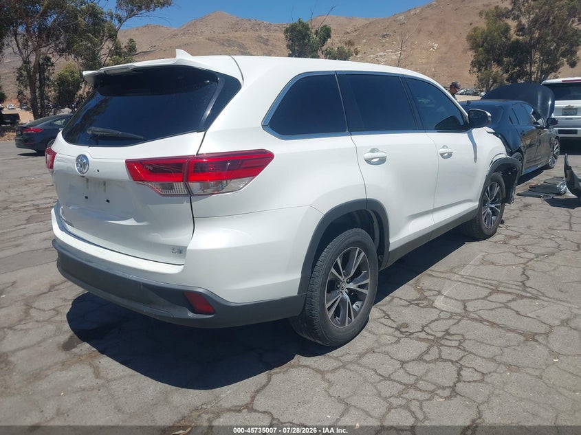 Vin: 5tdzzrfh0ks322037, lot: 46233711, toyota highlander le plus 20194