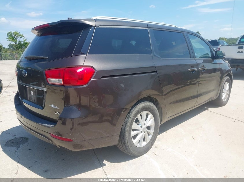 Vin: kndmb5c15f6032722, lot: 46233789, kia sedona lx 20154