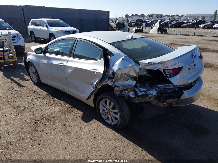 Vin: 5npdh4ae8fh571615, lot: 46233835, hyundai elantra se 20153