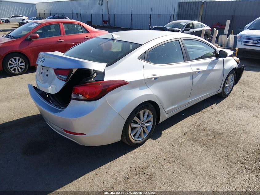 Vin: 5npdh4ae8fh571615, lot: 46233835, hyundai elantra se 20154